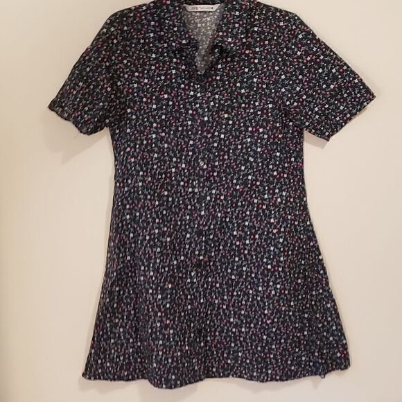 Floral Shirt Dress - Picture 1 of 5